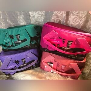 Trader Joe’s Mini InsulTote Bags Set of 4:  NWT pink Lavender Hot Pink Turquoise